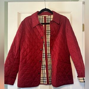 Burberry Red Quilted Puffer Jacket